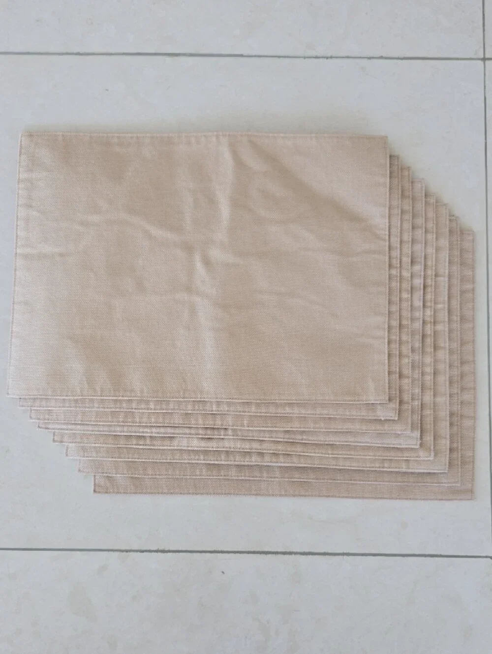 Set Of 8 Beige Placemats – Stylish Table Placemats for Home Kitchen